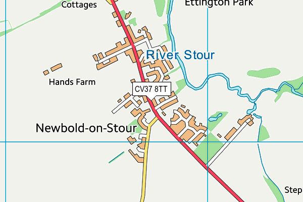 CV37 8TT map - OS VectorMap District (Ordnance Survey)