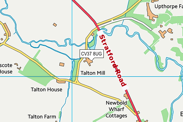 CV37 8UG map - OS VectorMap District (Ordnance Survey)