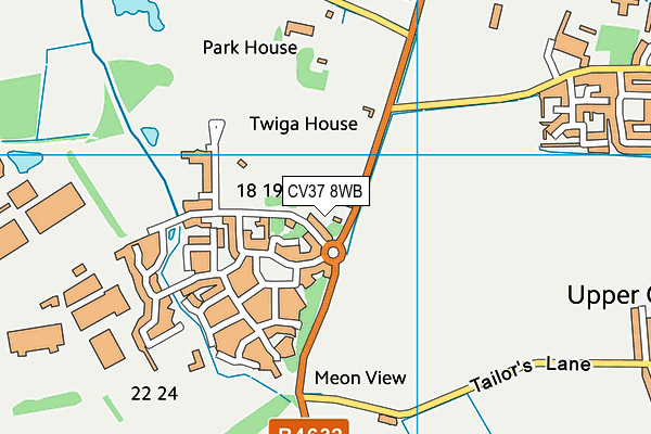 CV37 8WB map - OS VectorMap District (Ordnance Survey)