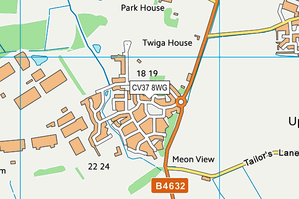 CV37 8WG map - OS VectorMap District (Ordnance Survey)