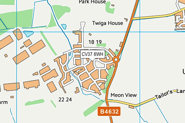 CV37 8WH map - OS VectorMap District (Ordnance Survey)