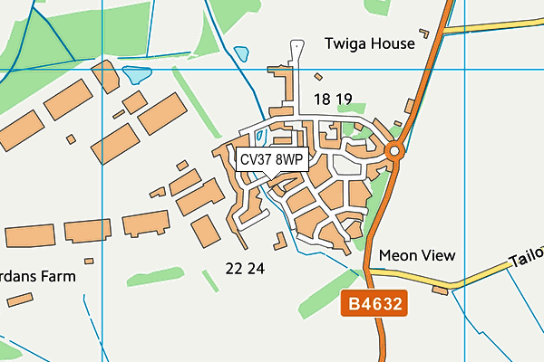 CV37 8WP map - OS VectorMap District (Ordnance Survey)