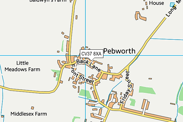 Pebworth First School map (CV37 8XA) - OS VectorMap District (Ordnance Survey)
