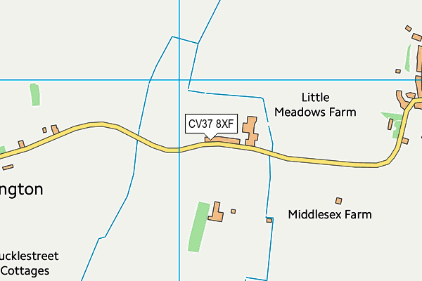 CV37 8XF map - OS VectorMap District (Ordnance Survey)