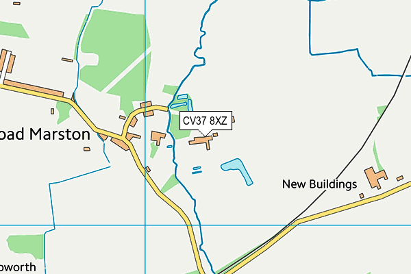 CV37 8XZ map - OS VectorMap District (Ordnance Survey)