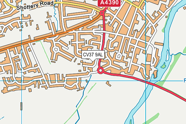 CV37 9AL map - OS VectorMap District (Ordnance Survey)