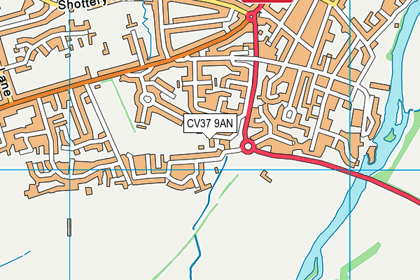 CV37 9AN map - OS VectorMap District (Ordnance Survey)