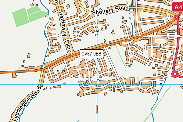CV37 9BB map - OS VectorMap District (Ordnance Survey)