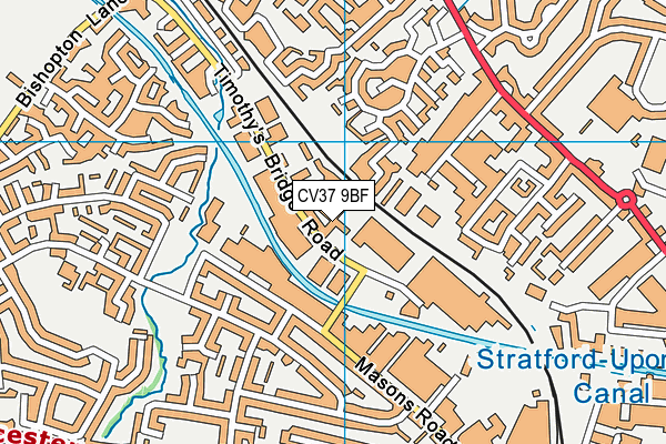 CV37 9BF map - OS VectorMap District (Ordnance Survey)