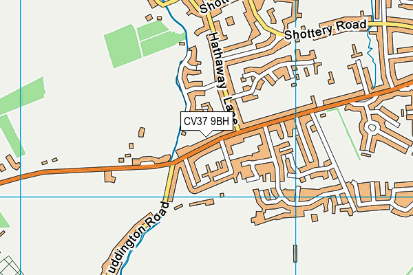 CV37 9BH map - OS VectorMap District (Ordnance Survey)