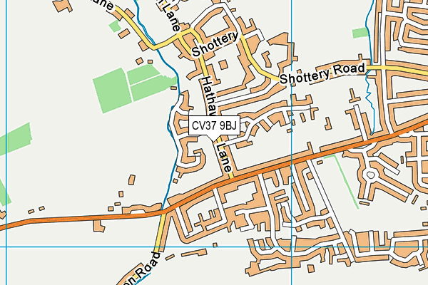 CV37 9BJ map - OS VectorMap District (Ordnance Survey)