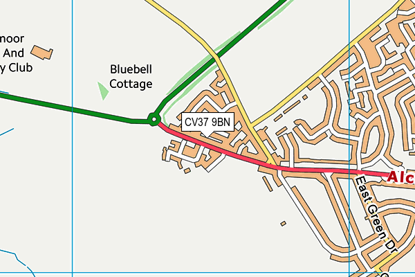 CV37 9BN map - OS VectorMap District (Ordnance Survey)