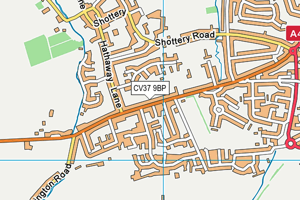 CV37 9BP map - OS VectorMap District (Ordnance Survey)