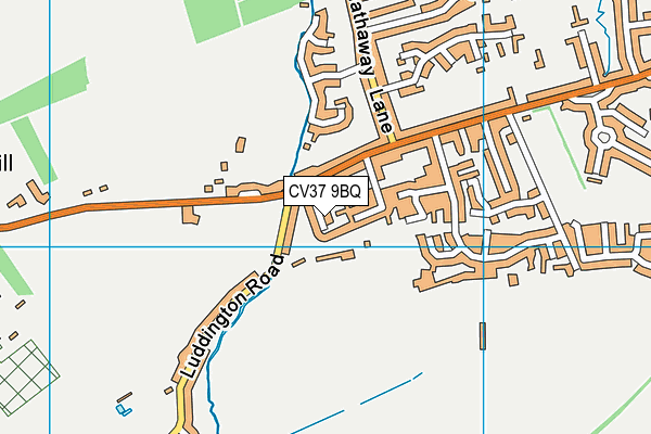 CV37 9BQ map - OS VectorMap District (Ordnance Survey)