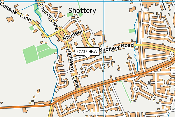 CV37 9BW map - OS VectorMap District (Ordnance Survey)