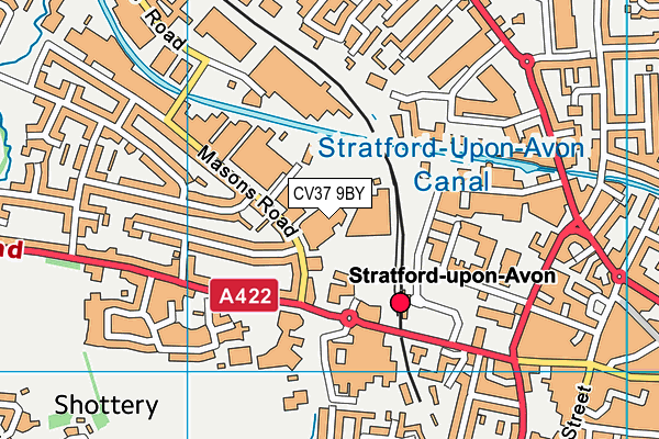 CV37 9BY map - OS VectorMap District (Ordnance Survey)