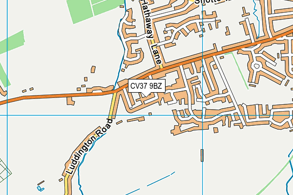 CV37 9BZ map - OS VectorMap District (Ordnance Survey)