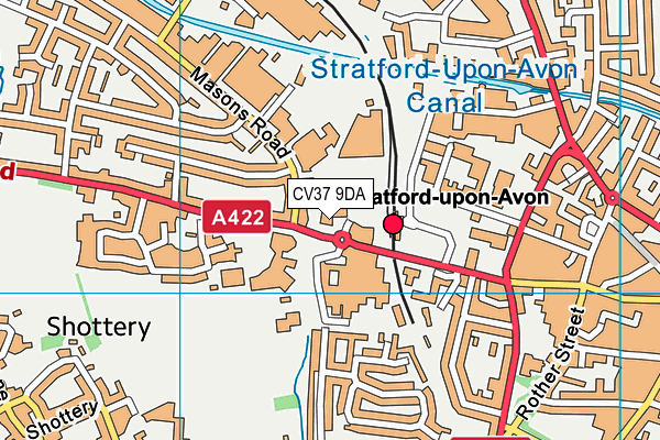 CV37 9DA map - OS VectorMap District (Ordnance Survey)