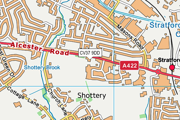 CV37 9DD map - OS VectorMap District (Ordnance Survey)