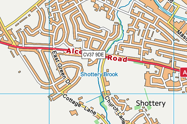 CV37 9DE map - OS VectorMap District (Ordnance Survey)