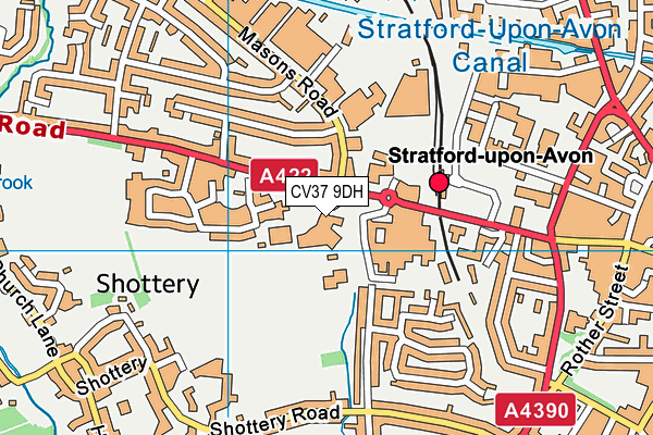 Stratford Upon Avon School map (CV37 9DH) - OS VectorMap District (Ordnance Survey)