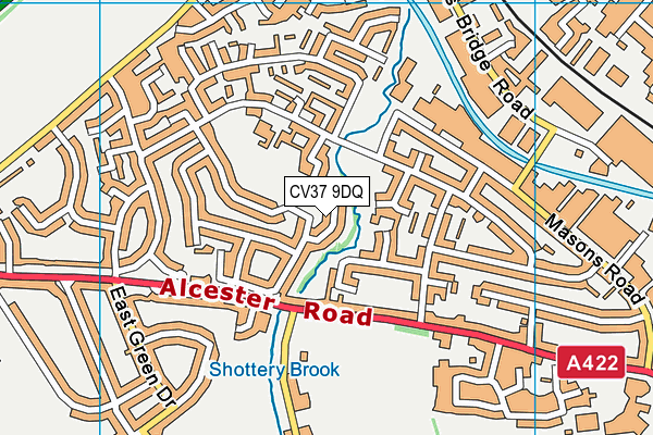 CV37 9DQ map - OS VectorMap District (Ordnance Survey)