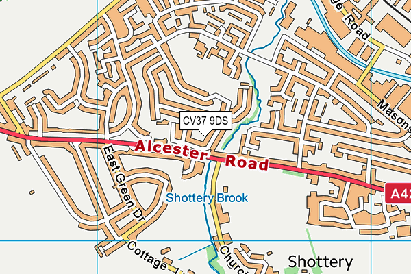 CV37 9DS map - OS VectorMap District (Ordnance Survey)