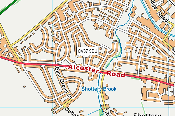 CV37 9DU map - OS VectorMap District (Ordnance Survey)