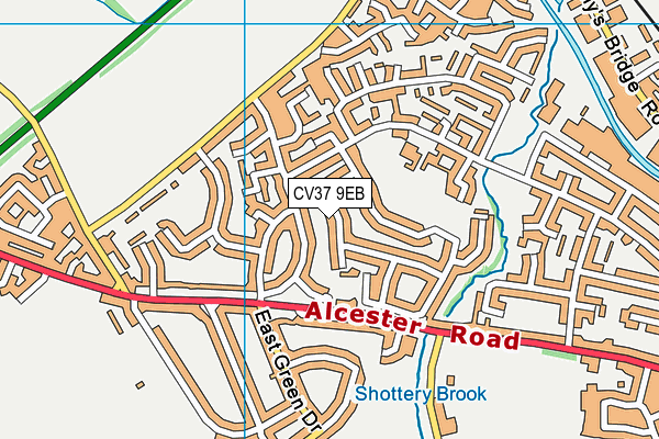 CV37 9EB map - OS VectorMap District (Ordnance Survey)