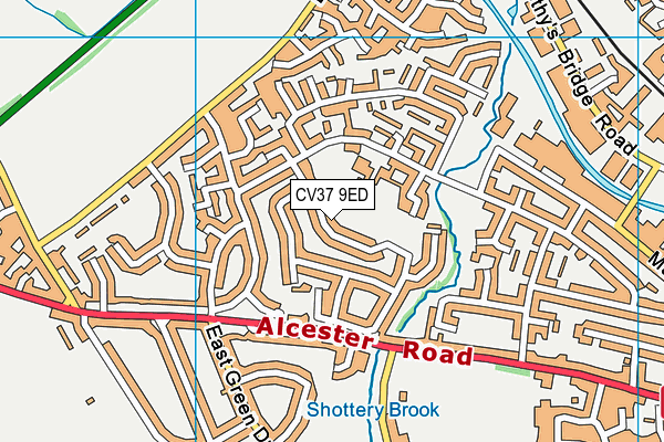 CV37 9ED map - OS VectorMap District (Ordnance Survey)