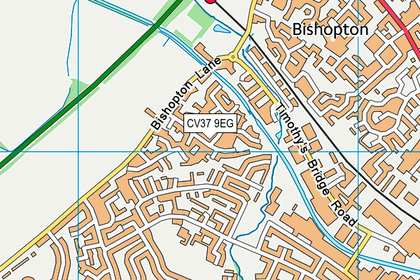 CV37 9EG map - OS VectorMap District (Ordnance Survey)