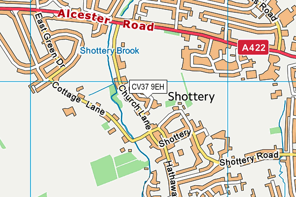 CV37 9EH map - OS VectorMap District (Ordnance Survey)