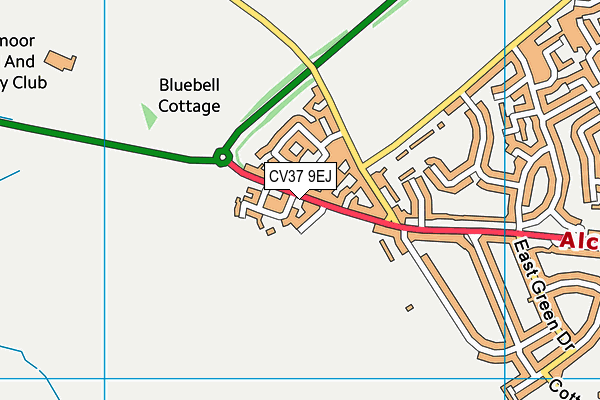 CV37 9EJ map - OS VectorMap District (Ordnance Survey)