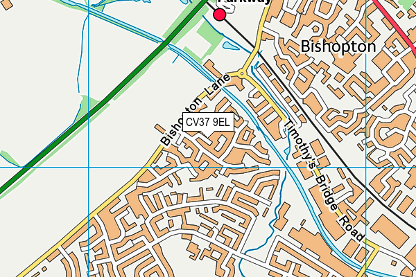 CV37 9EL map - OS VectorMap District (Ordnance Survey)