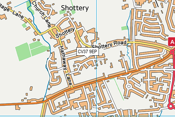 CV37 9EP map - OS VectorMap District (Ordnance Survey)