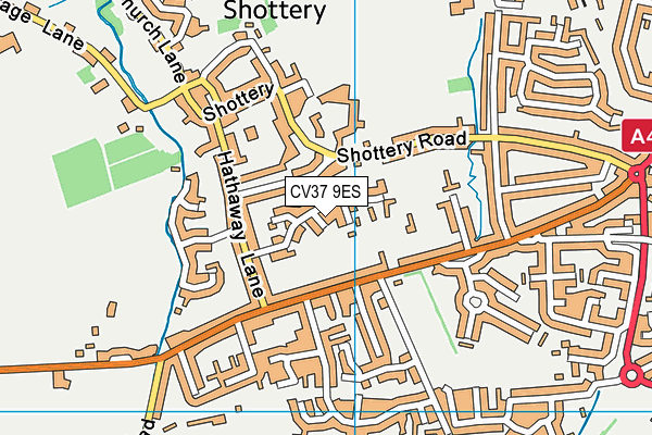 CV37 9ES map - OS VectorMap District (Ordnance Survey)