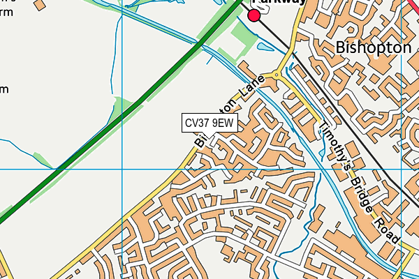 CV37 9EW map - OS VectorMap District (Ordnance Survey)