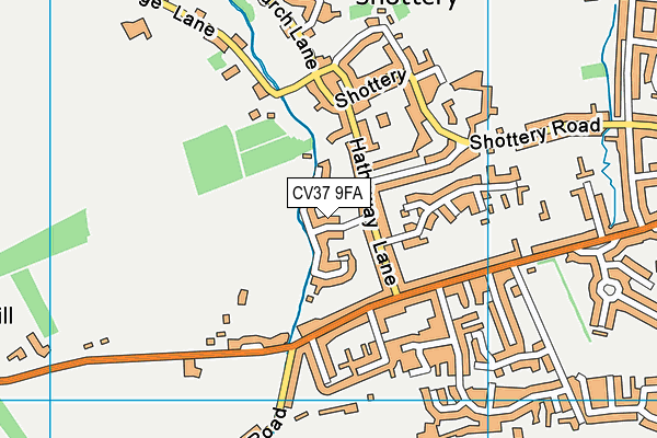 CV37 9FA map - OS VectorMap District (Ordnance Survey)