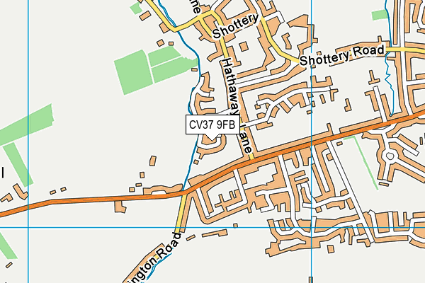 CV37 9FB map - OS VectorMap District (Ordnance Survey)