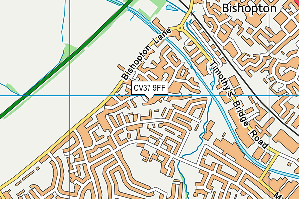 CV37 9FF map - OS VectorMap District (Ordnance Survey)