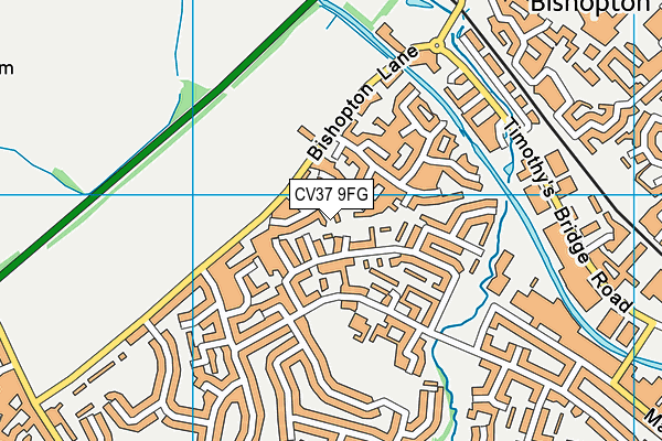 CV37 9FG map - OS VectorMap District (Ordnance Survey)