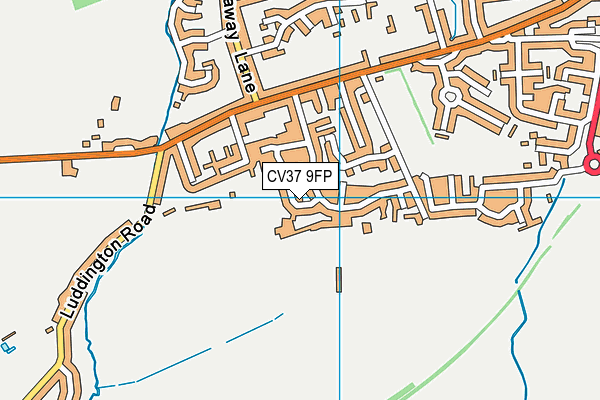 CV37 9FP map - OS VectorMap District (Ordnance Survey)