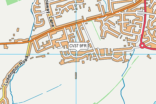 CV37 9FR map - OS VectorMap District (Ordnance Survey)