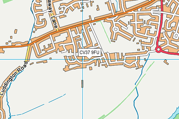CV37 9FU map - OS VectorMap District (Ordnance Survey)