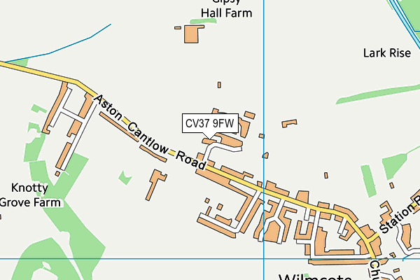 CV37 9FW map - OS VectorMap District (Ordnance Survey)