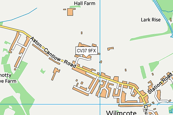 CV37 9FX map - OS VectorMap District (Ordnance Survey)