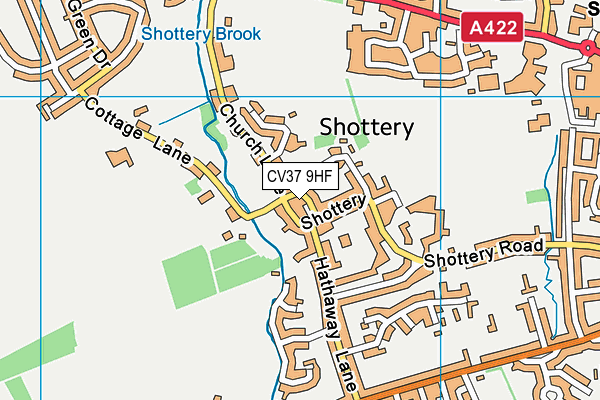 CV37 9HF map - OS VectorMap District (Ordnance Survey)