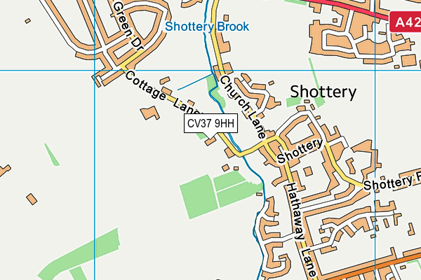 CV37 9HH map - OS VectorMap District (Ordnance Survey)