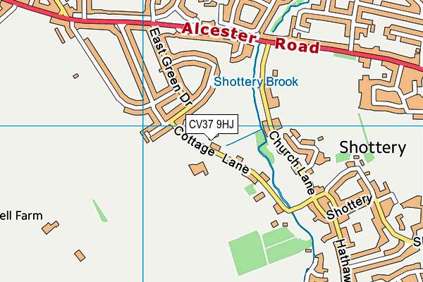 CV37 9HJ map - OS VectorMap District (Ordnance Survey)