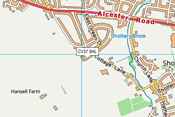 CV37 9HL map - OS VectorMap District (Ordnance Survey)